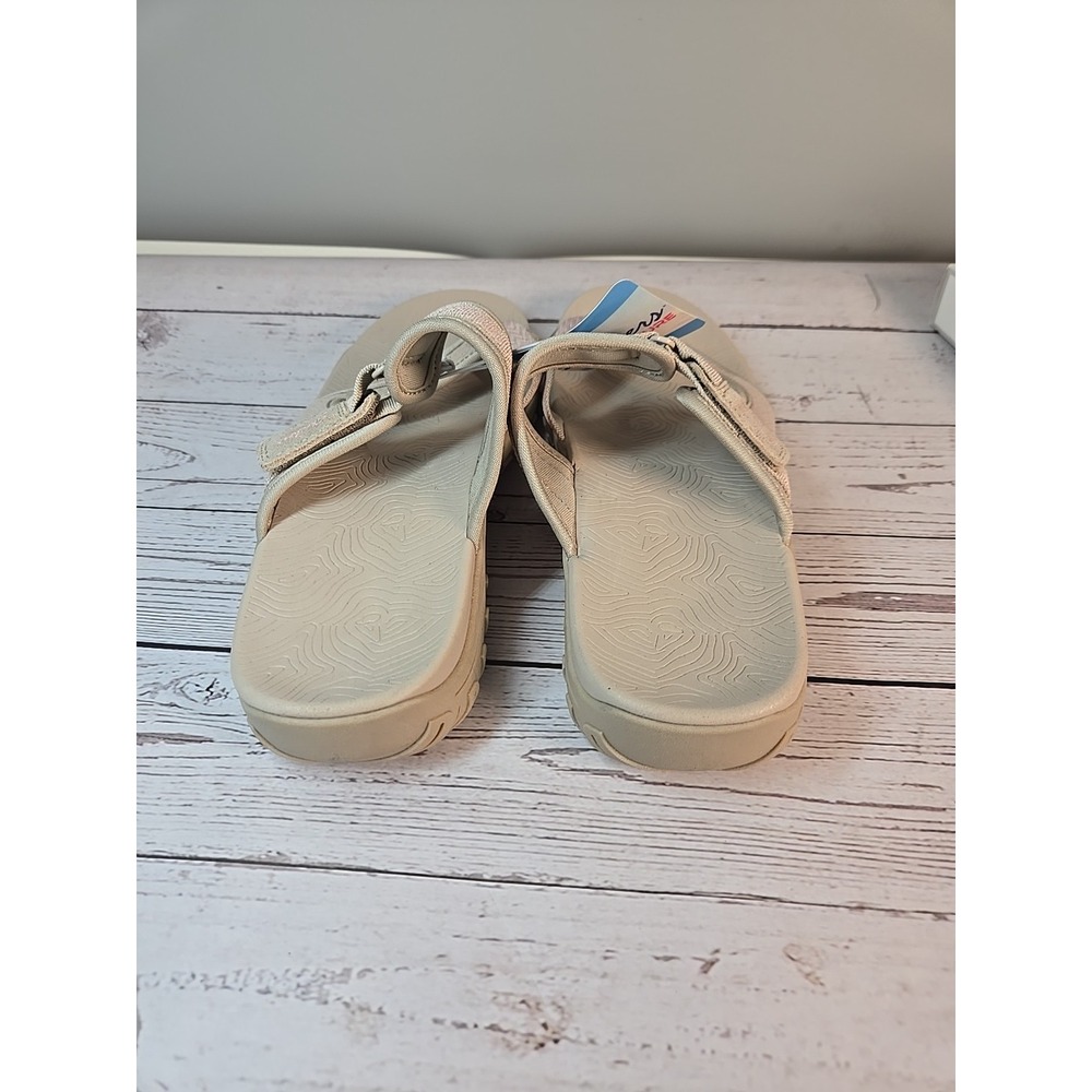 Skechers Adventure Women's Reggae Hook & Loop Strap Slide Sandal Taupe Sz 9 - Picture 4 of 7